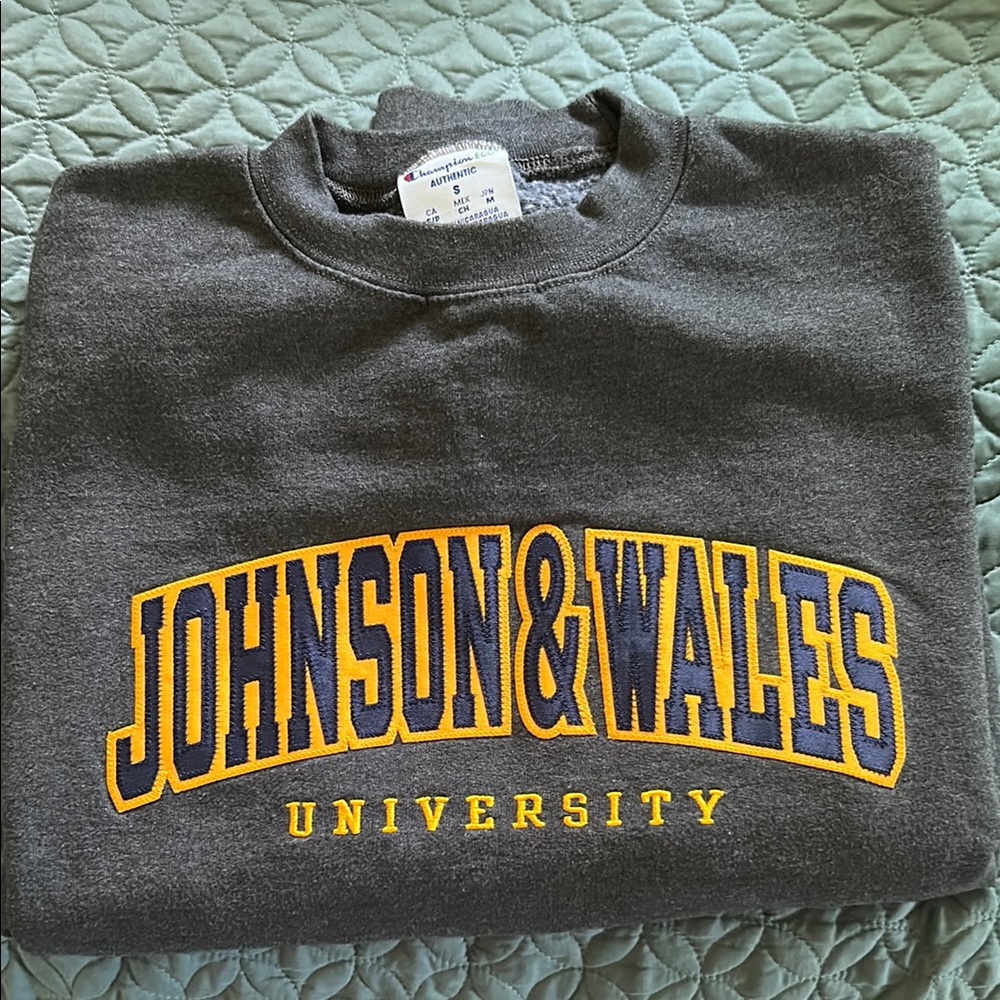 JWU Champion Gray Crewneck Sweater
